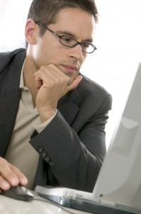 Businessman Using Computer